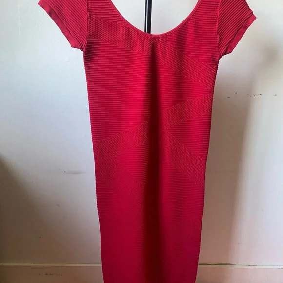 bebe Striking Red Mini Dress - Picture 3 of 4